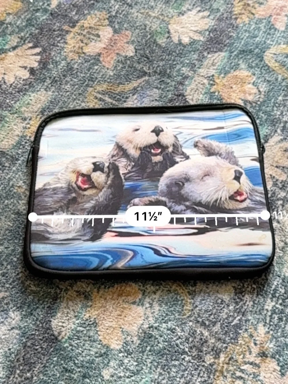 Monterey Bay Aquarium Otter Print Tablet Sleeve Case in Blue